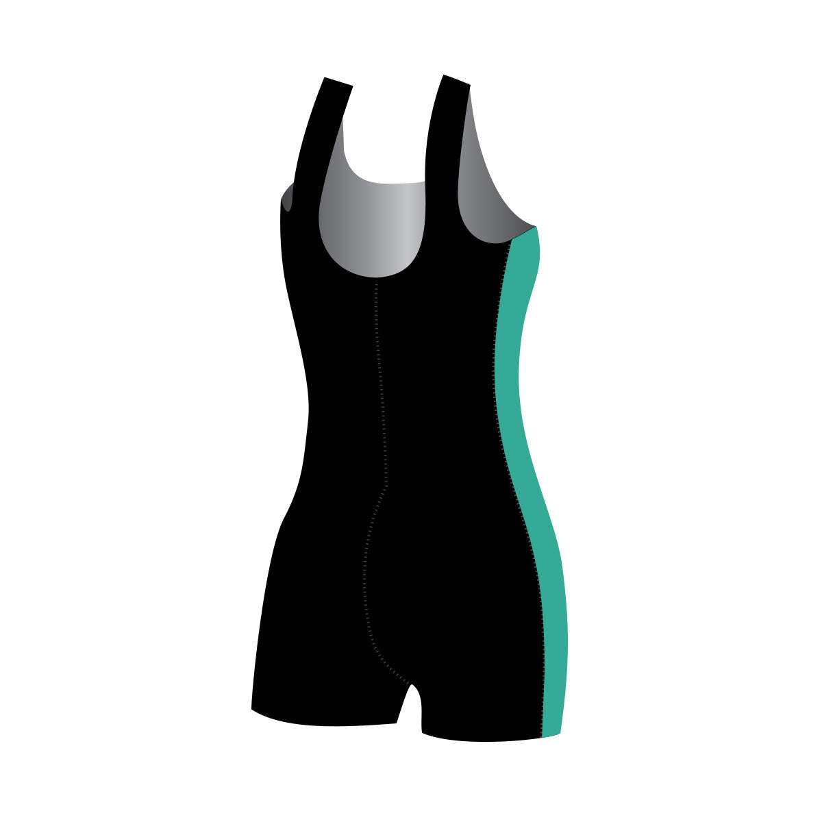 T-B NINA PBT SPEED SQUARE BACK JAMMER NEGRO/AQUA