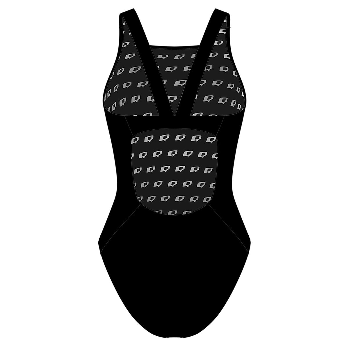 T-B DAMA PBT LISO BASIC SOLID WIDE STRAP V BACK NEGRO/ A nadar
