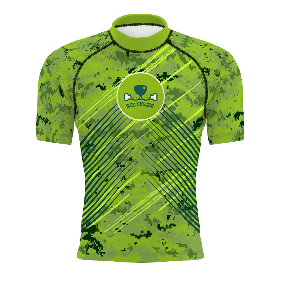 Dogs Army V2 - Men's Surf UPF50+ Short Sleeve Rash Guard