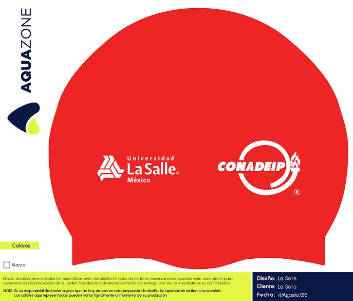 GORRA DE SILICON AQUA ZONE LISA ROJO
