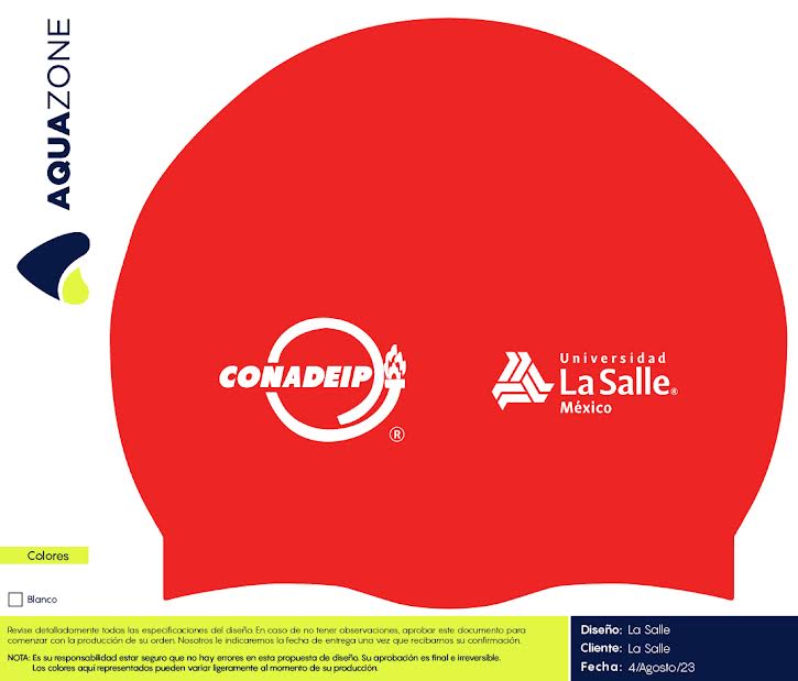 GORRA DE SILICON AQUA ZONE LISA ROJO