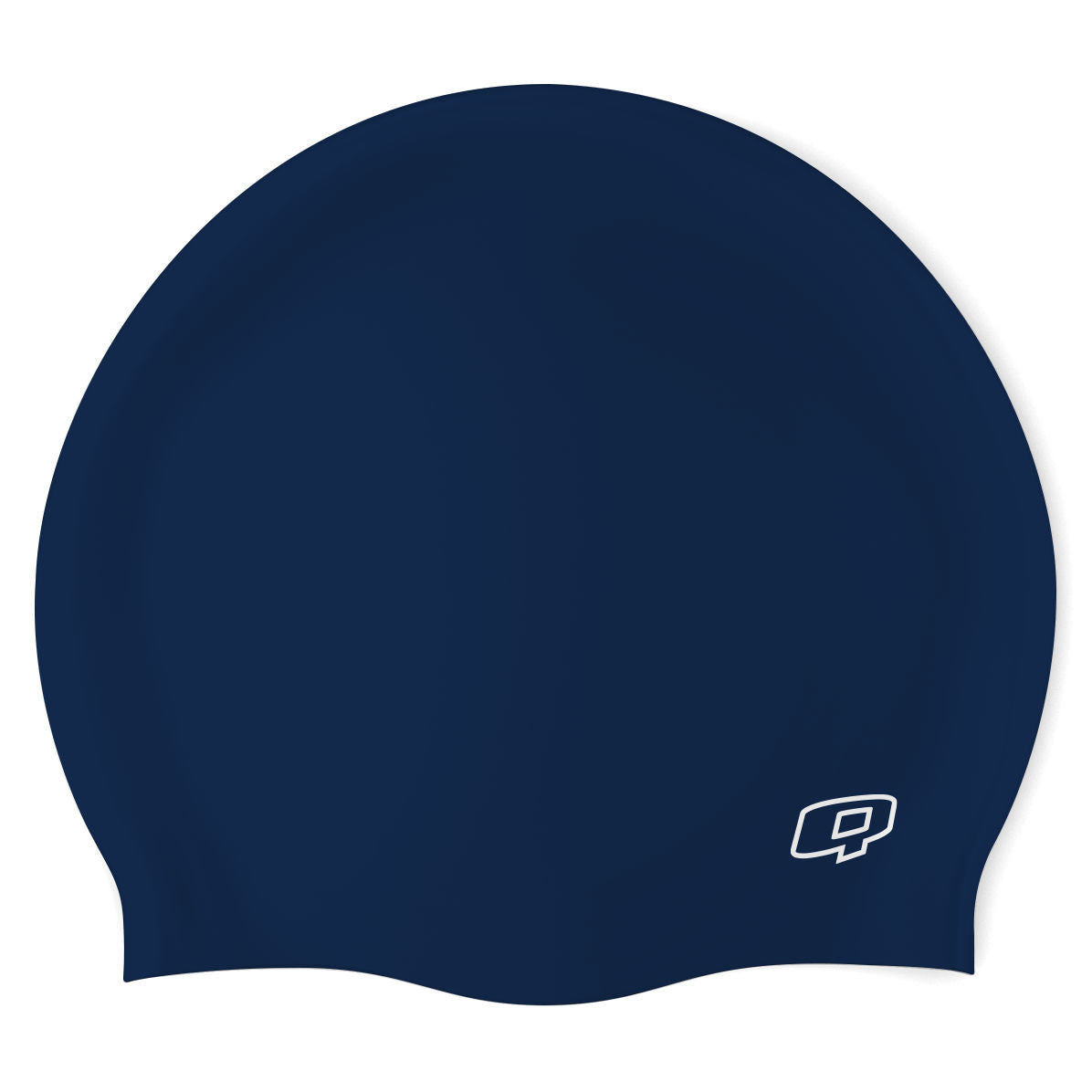 Q - Navy - Wrinkle-Free Silicone Swimming Cap