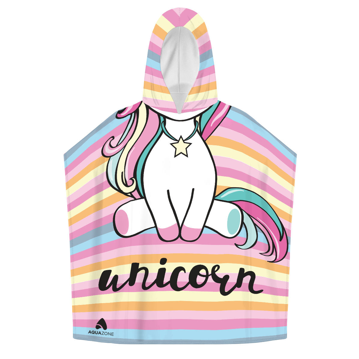 Unicornio - Personalized Kids Poncho Beach and Pool Towel