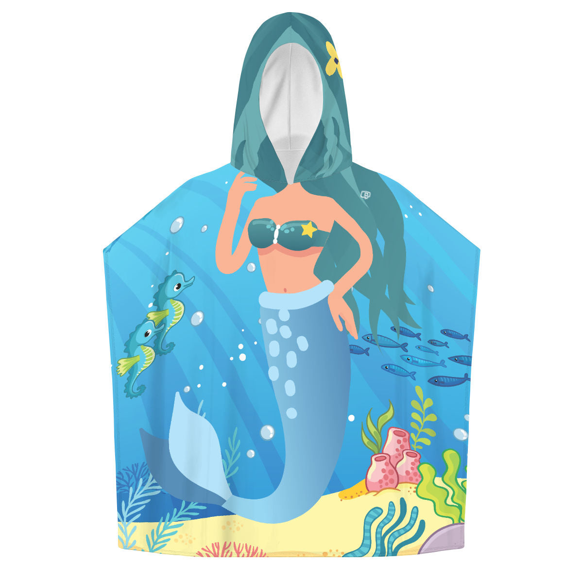 Sirena - Personalized Kids Poncho Beach and Pool Towel