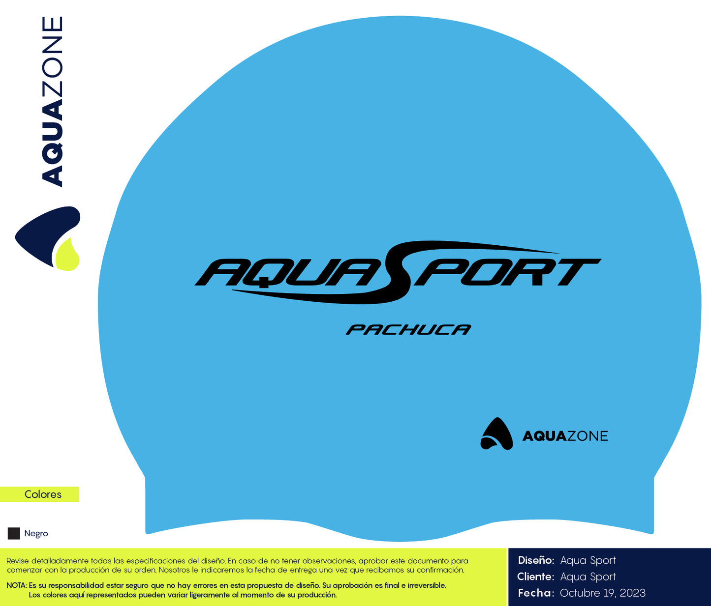 GORRA DE SILICON AQUA ZONE LISA AZUL CIELO