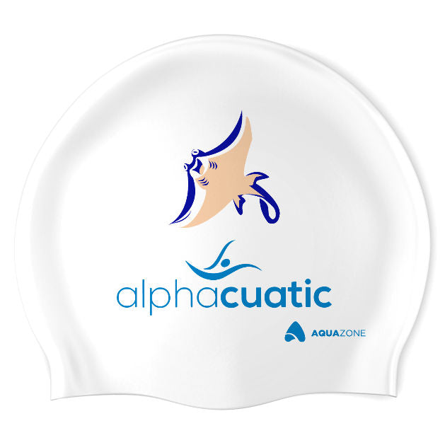 Grupo ALPHA 06 (WHT/04) - Classic Silicone Swimming Cap