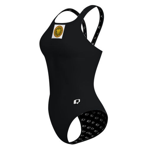 leones negros amarillo - Solid Classic Strap Swimsuit - PERSONALIZED