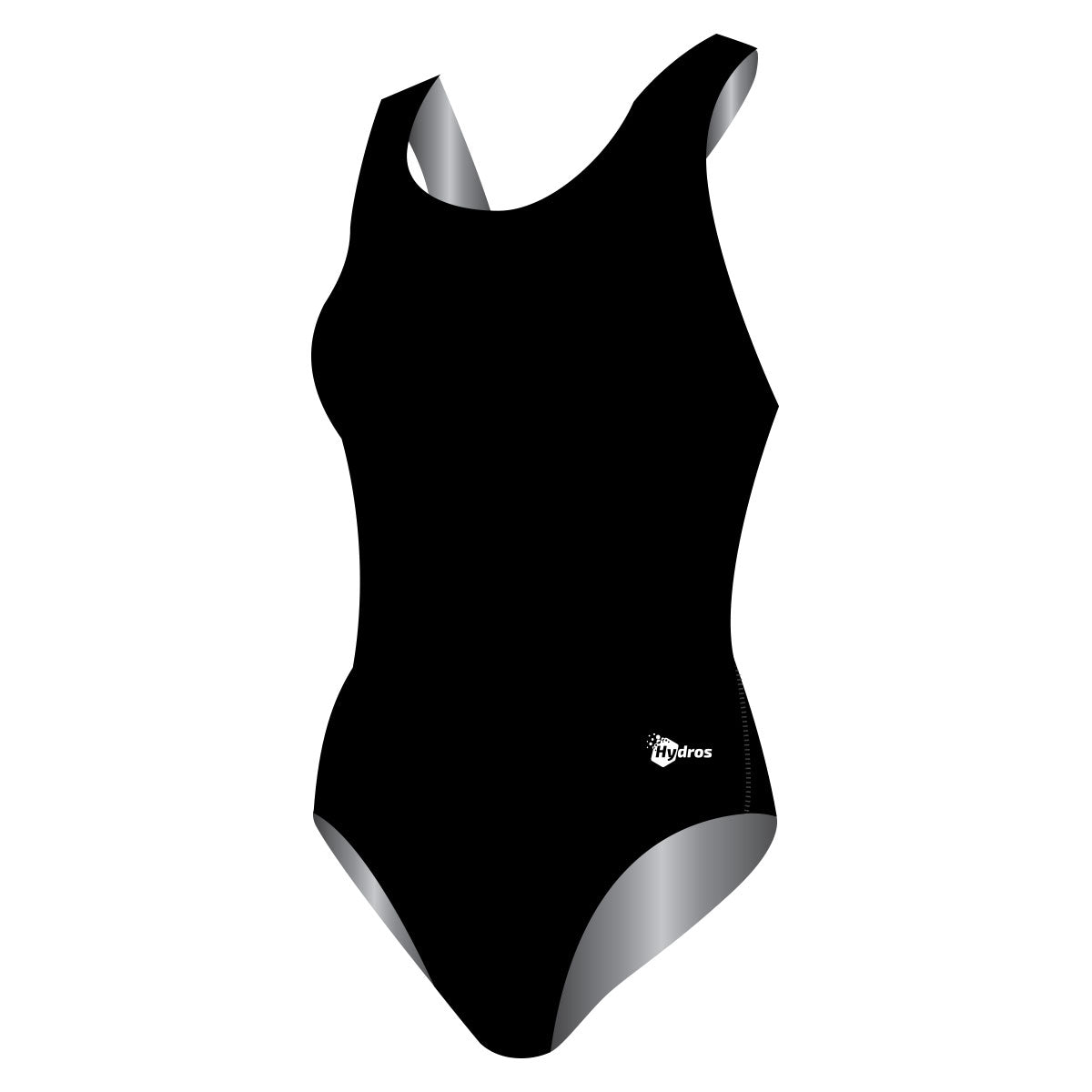 Traje De Baño Hydros Espalda En V Negro