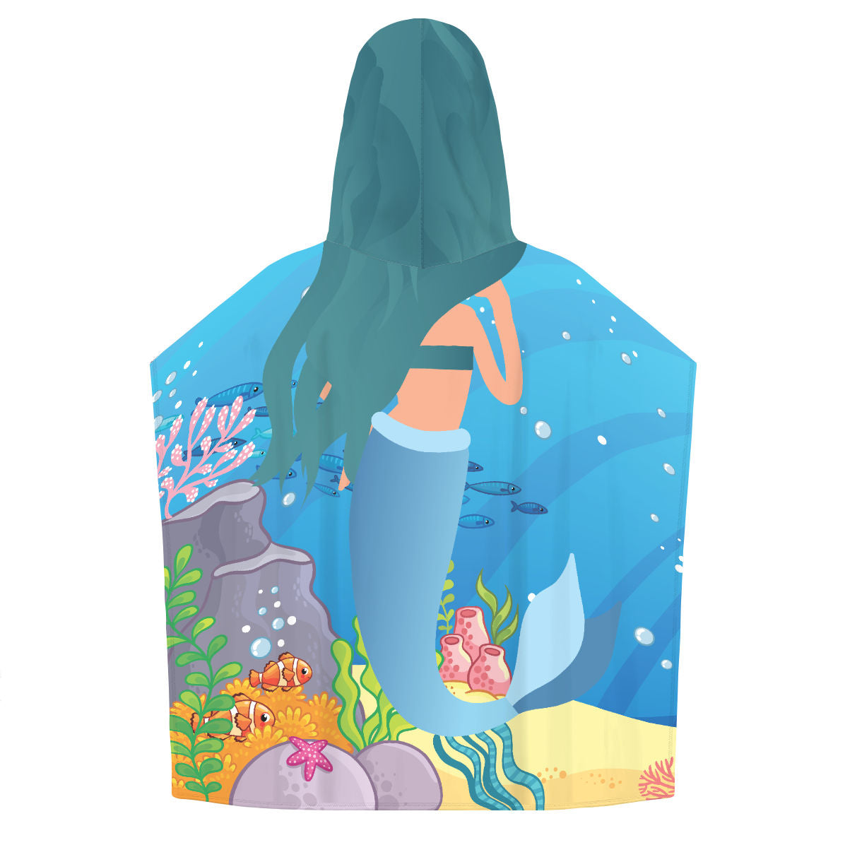 Sirena - Personalized Kids Poncho Beach and Pool Towel