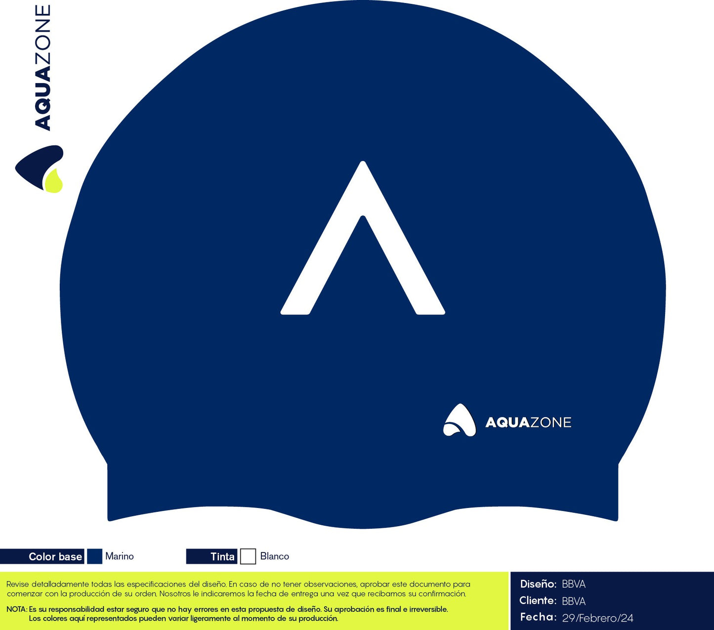 GORRA SILICON AZ MARINO SERIGRAFIA 2 TINTAS BBVA