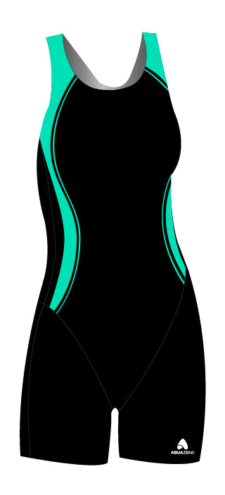 TB DAMA PBT IMPRESS JAMMER ESPALDA CUADRADA NEGRO/AQUA
