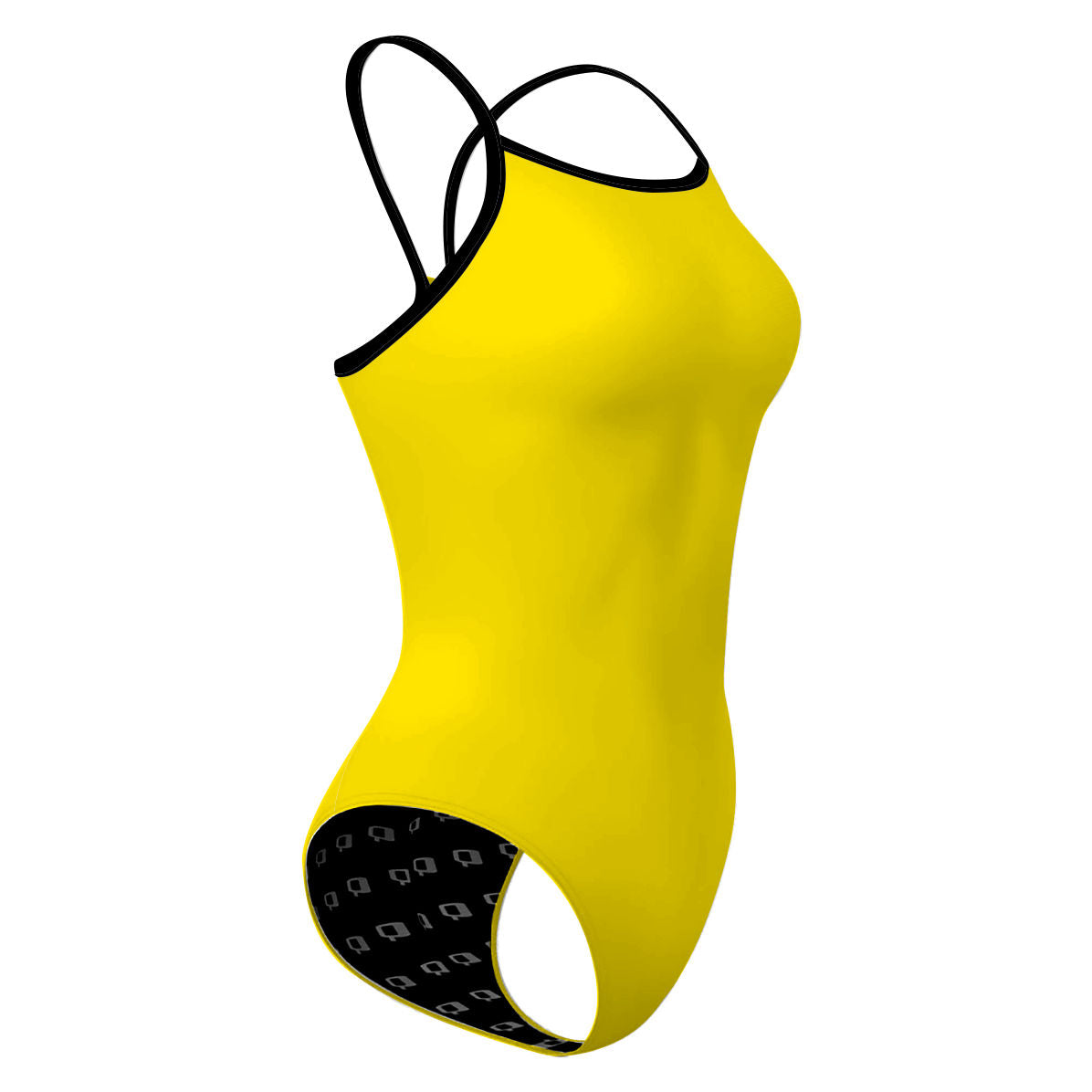 Amara Yellow - Skinny Strap Swimsuit