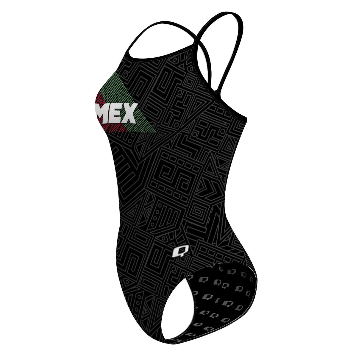 Tricolor - Skinny Strap Swimsuit