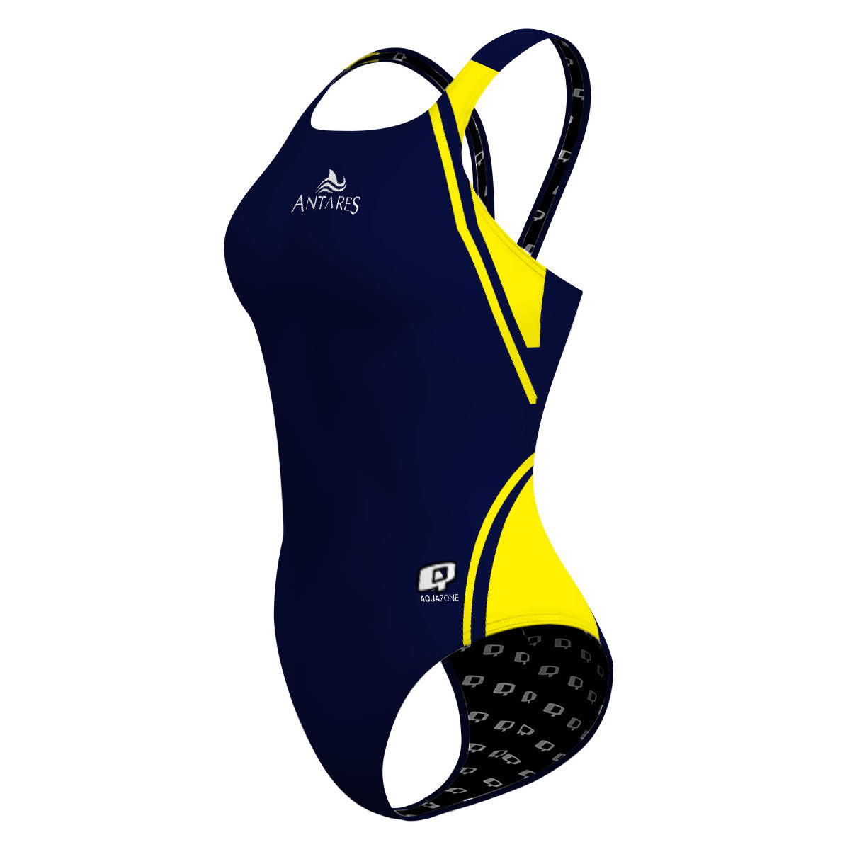 PBT Racer Waves Marino/Amarillo - Classic Strap Swimsuit