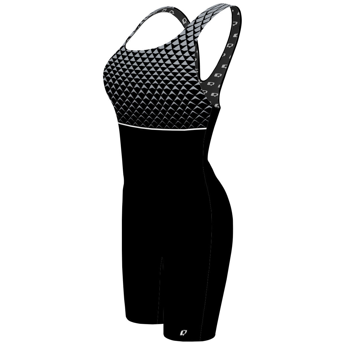 Semi14 triangulos dark gray - Classic Strap Long Knee Women Jammer