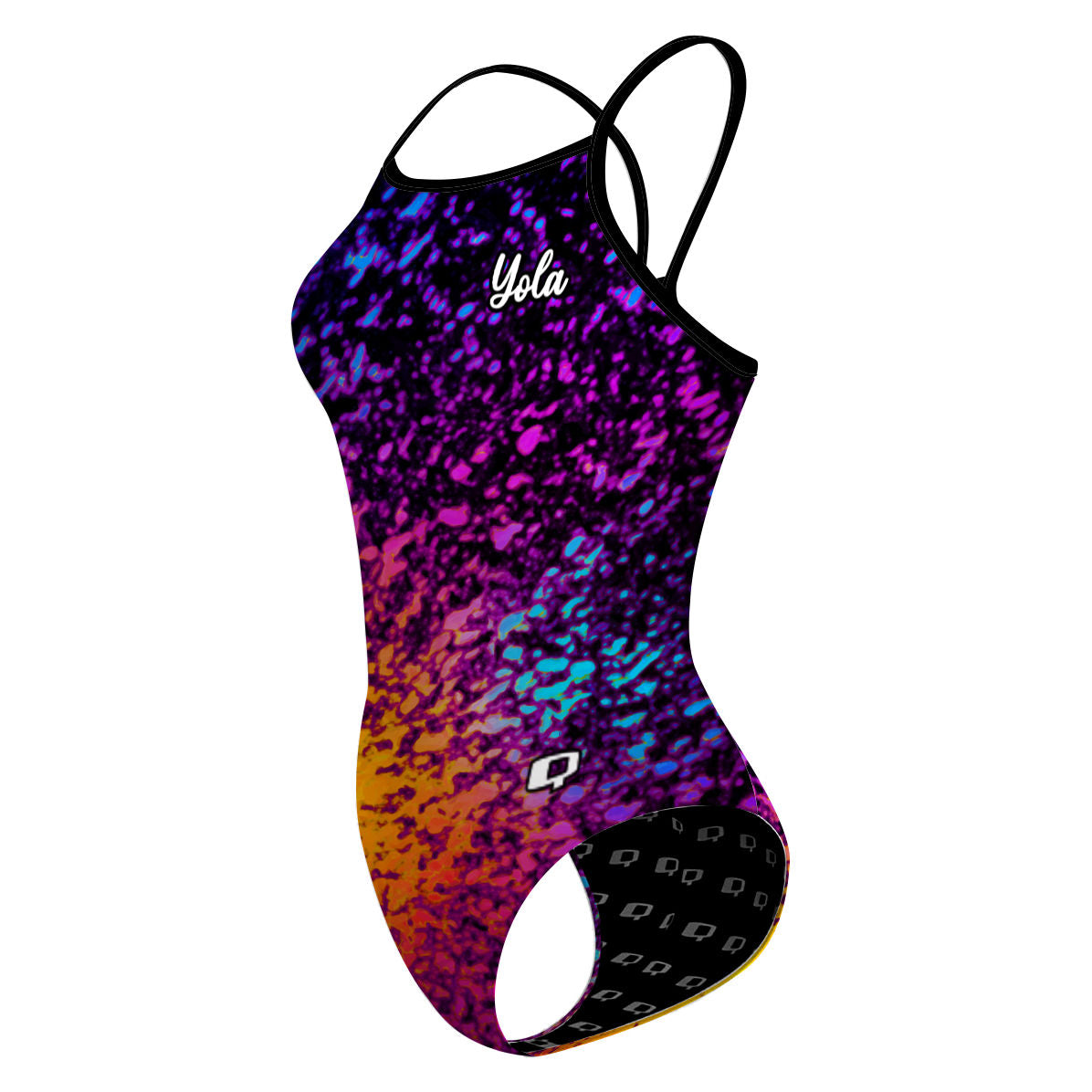 Yola - Retro Splash - Skinny Strap Swimsuit