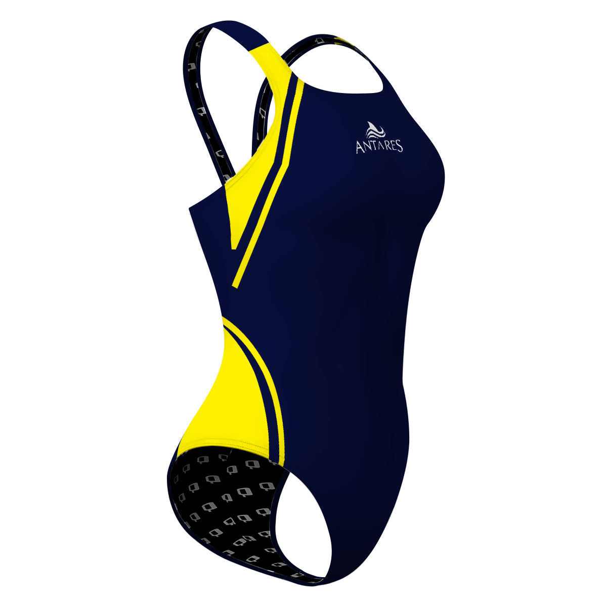 PBT Racer Waves Marino/Amarillo - Classic Strap Swimsuit