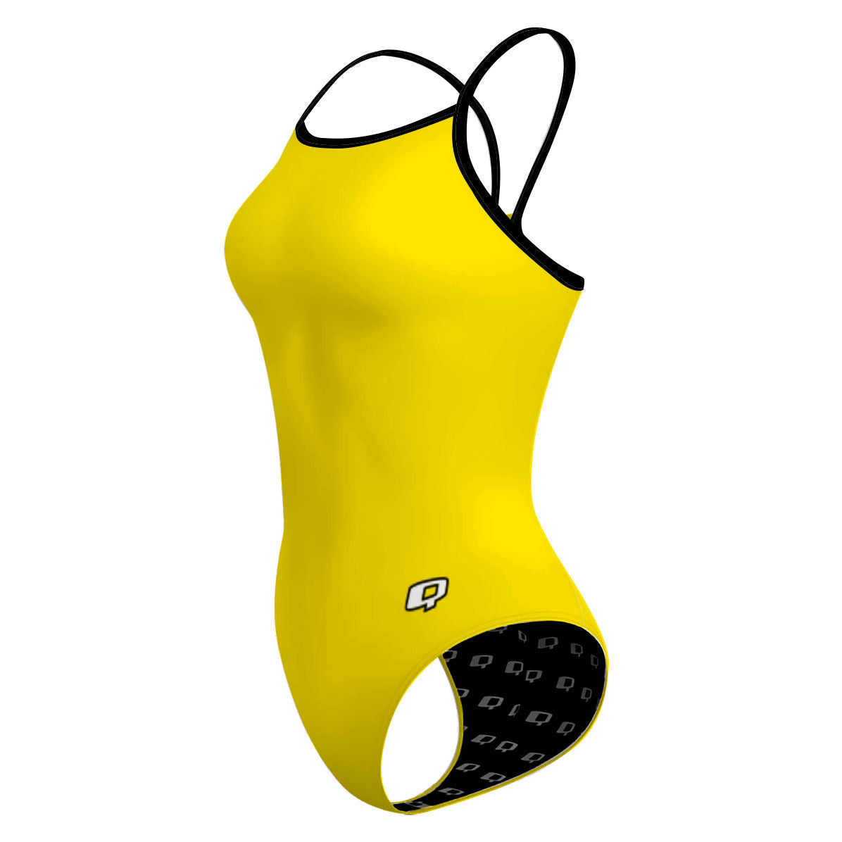 Amara Yellow - Skinny Strap Swimsuit