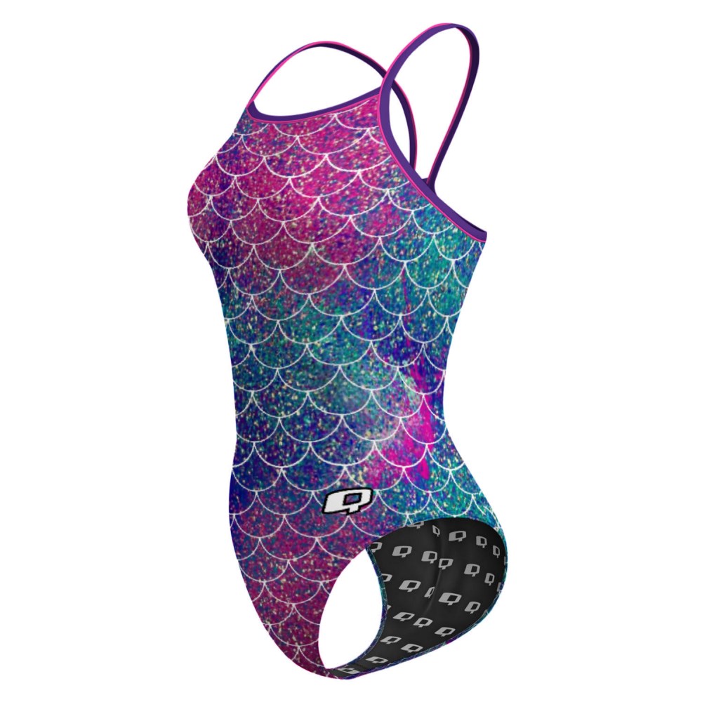 Mermaid Scales Skinny Strap Swimsuit