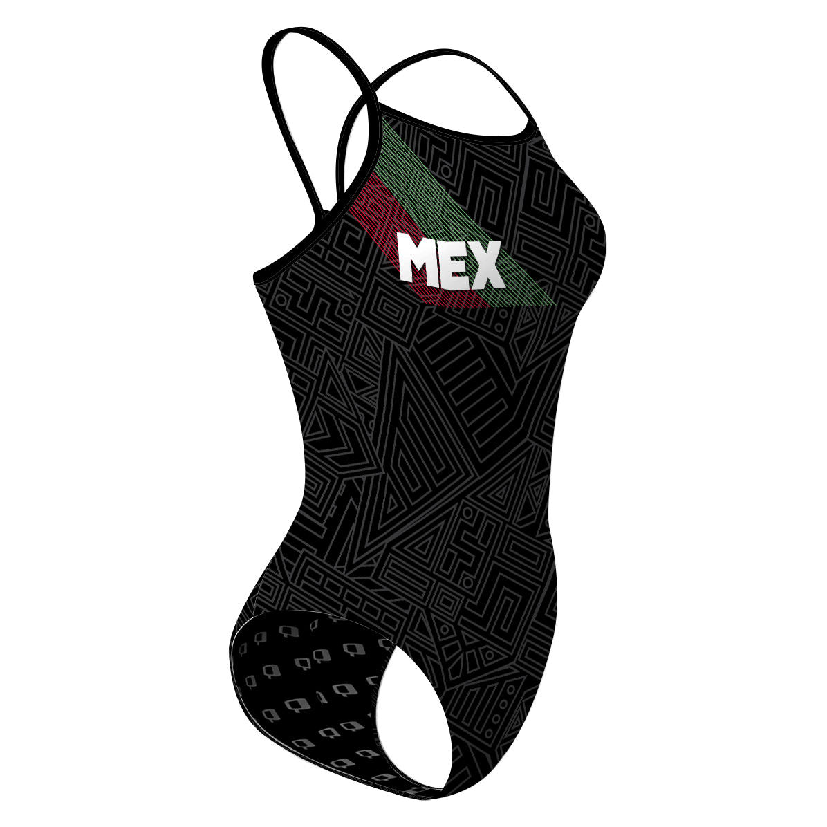 Tricolor - Skinny Strap Swimsuit