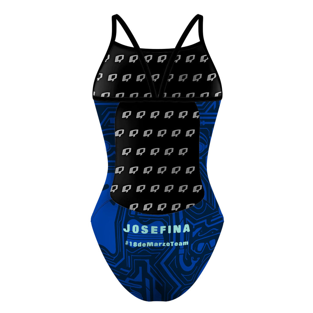18 de Marzo - Azul - Sunback Tank Swimsuit