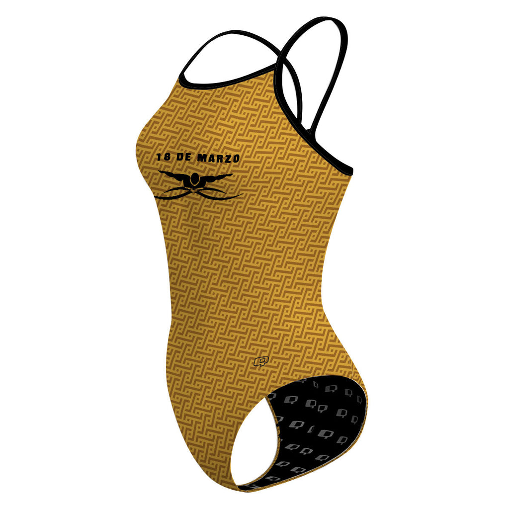 18 de Marzo - Dorado - Skinny Strap Swimsuit