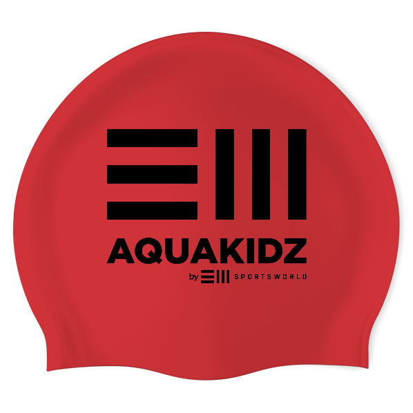 Sports World - Delfin (RED/02) - Gorra Redonda de Silicón para Natación