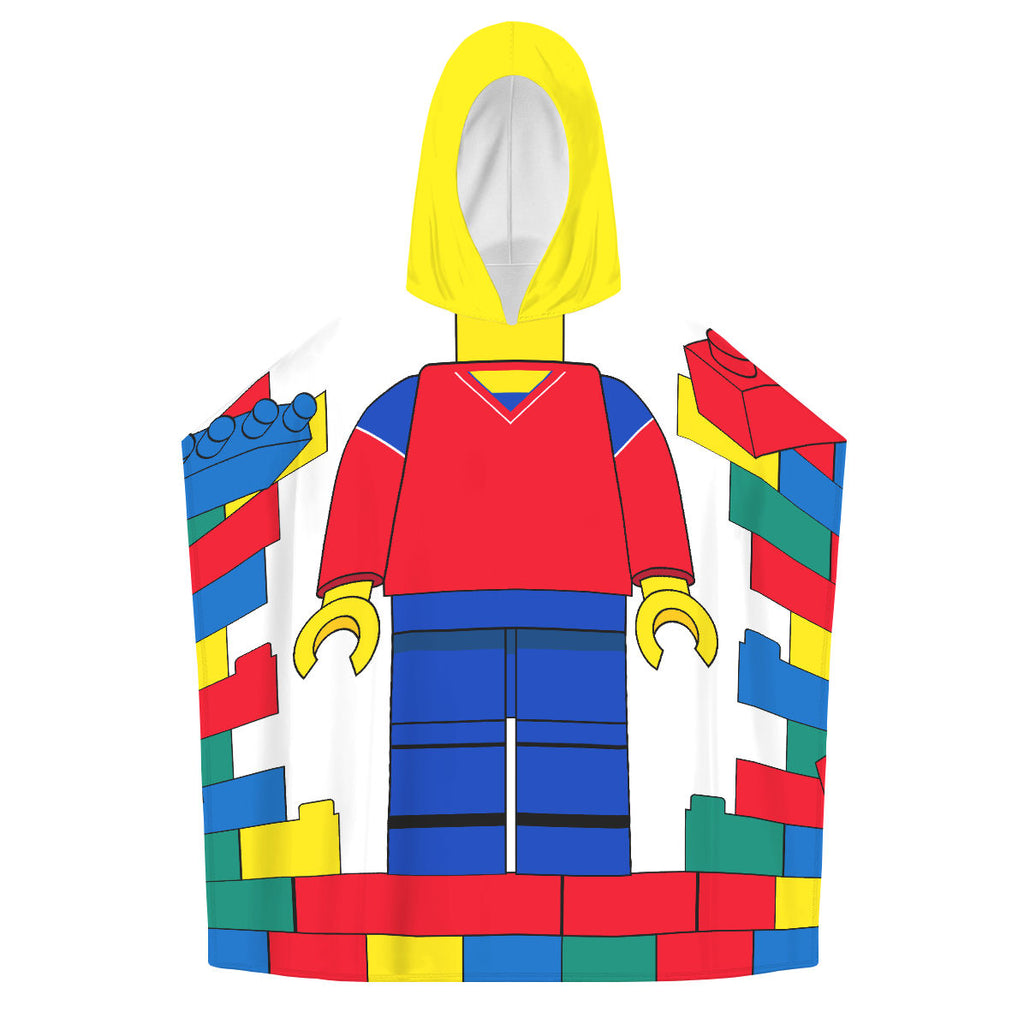 Bloques - Personalized Kids Poncho Beach and Pool Towel