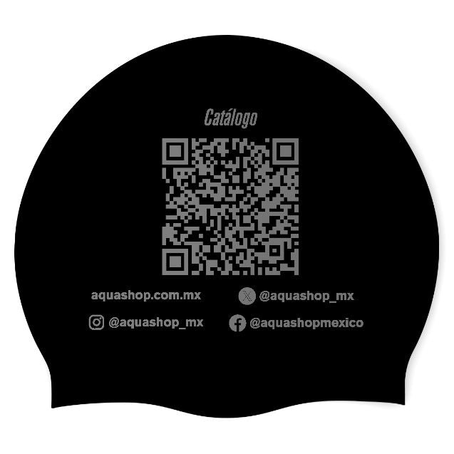 Gorra Promocional Expo Club (BLK/02) - Gorra Redonda de Silicón para Natación