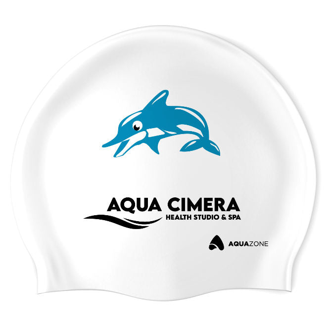 Delfin - Aqua Cimera (WHT/02) - Classic Silicone Swimming Cap