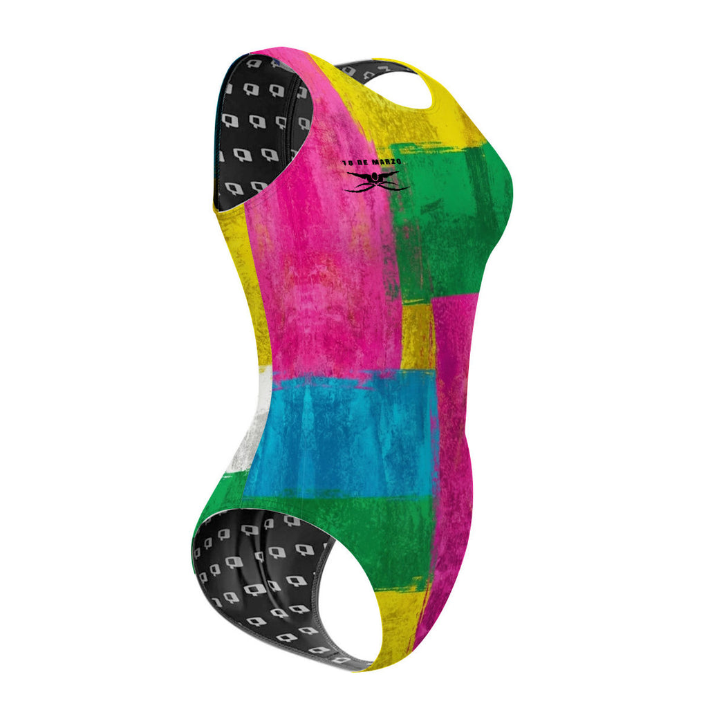 18 de Marzo V26 - Claro - Women's Waterpolo Swimsuit Classic Cut