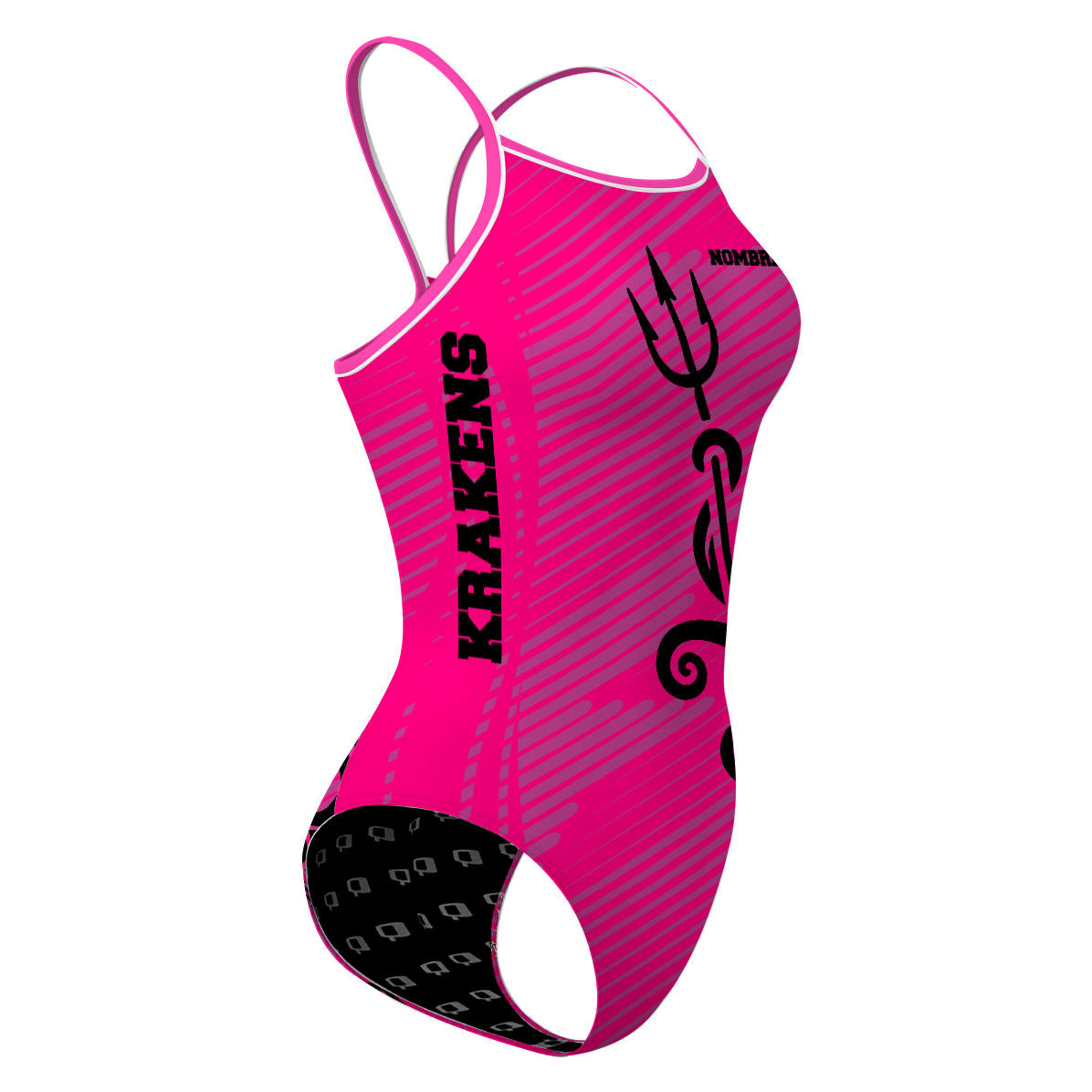 Krakens - Hot Pink - Skinny Strap Swimsuit