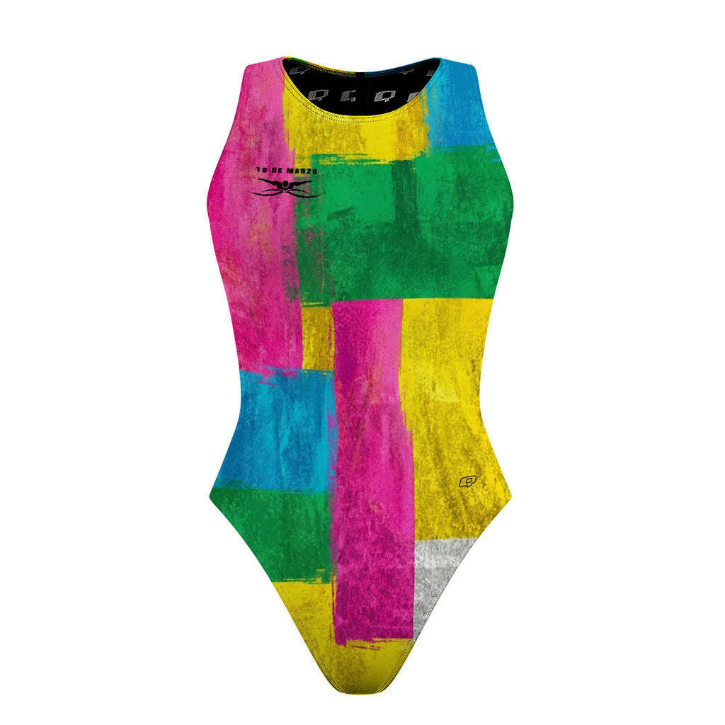 18 de Marzo V26 - Claro - Women's Waterpolo Swimsuit Classic Cut