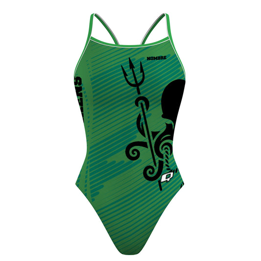 Krakens - Kelly Green - Skinny Strap Swimsuit