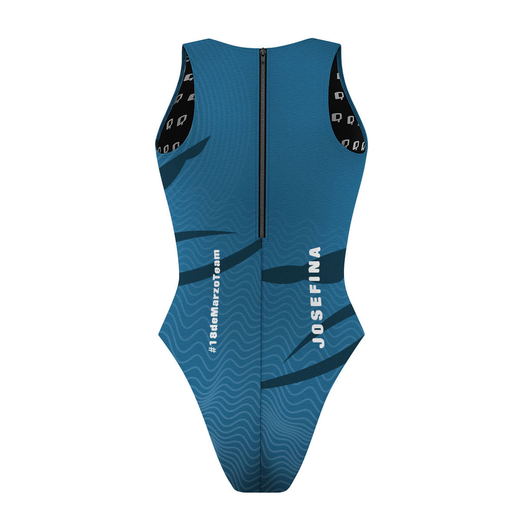 18 de marzo team - Women's Waterpolo Swimsuit Cheeky Cut