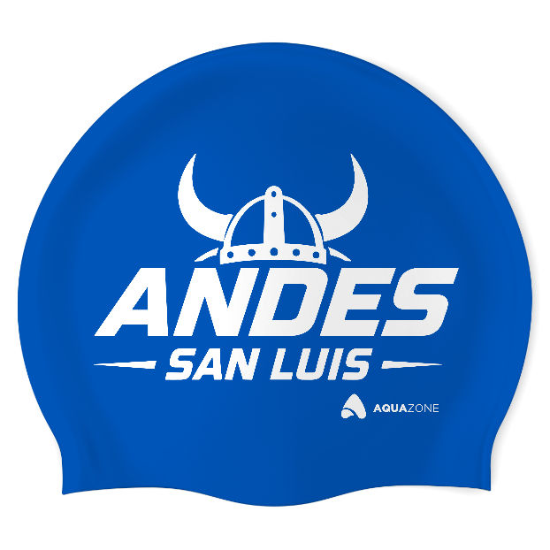 Andes San Luis (RBL/01/P) - Gorra Redonda de Silicón para Natación