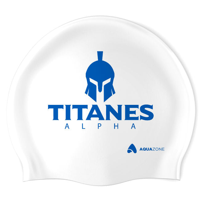 Titanes Alpha (WHT/01) - Wrinkle-Free Silicone Swimming Cap