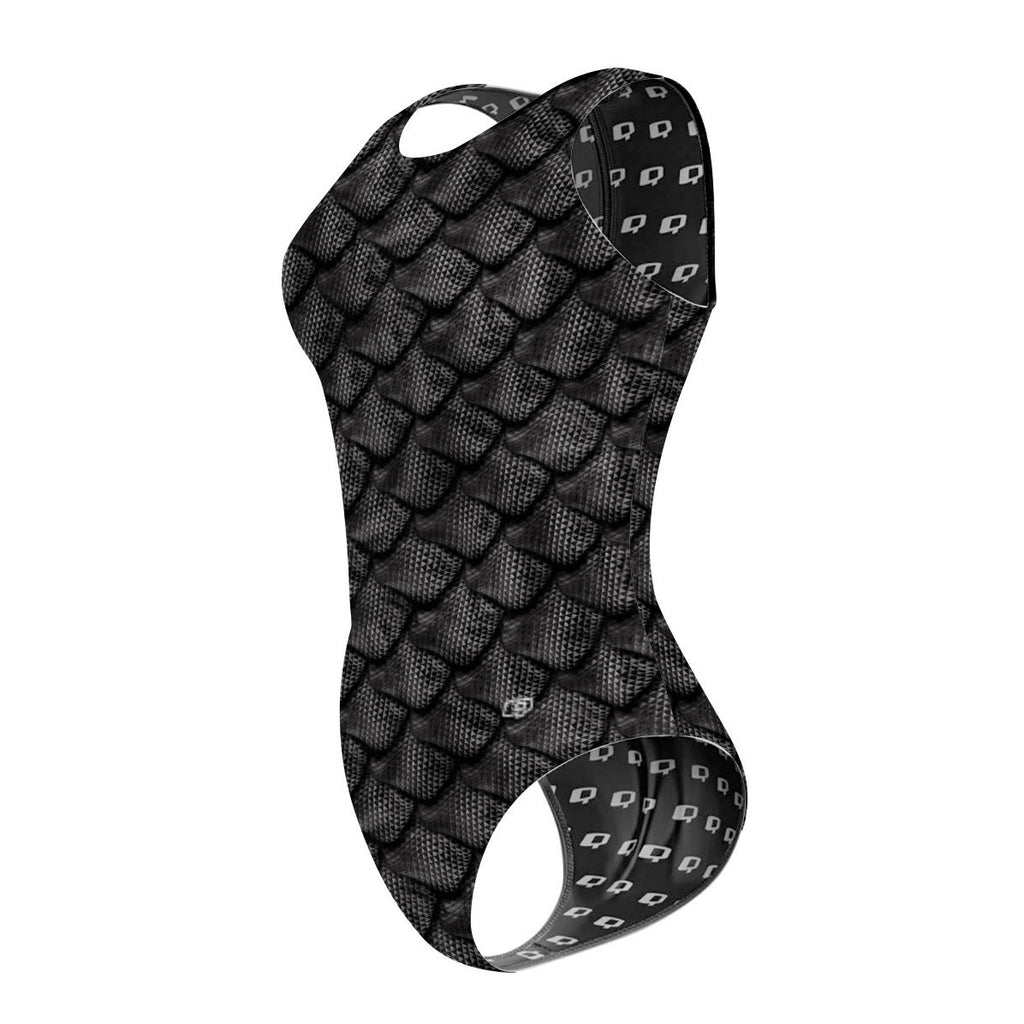 Black Scales - Women's Waterpolo Swimsuit Classic Cut