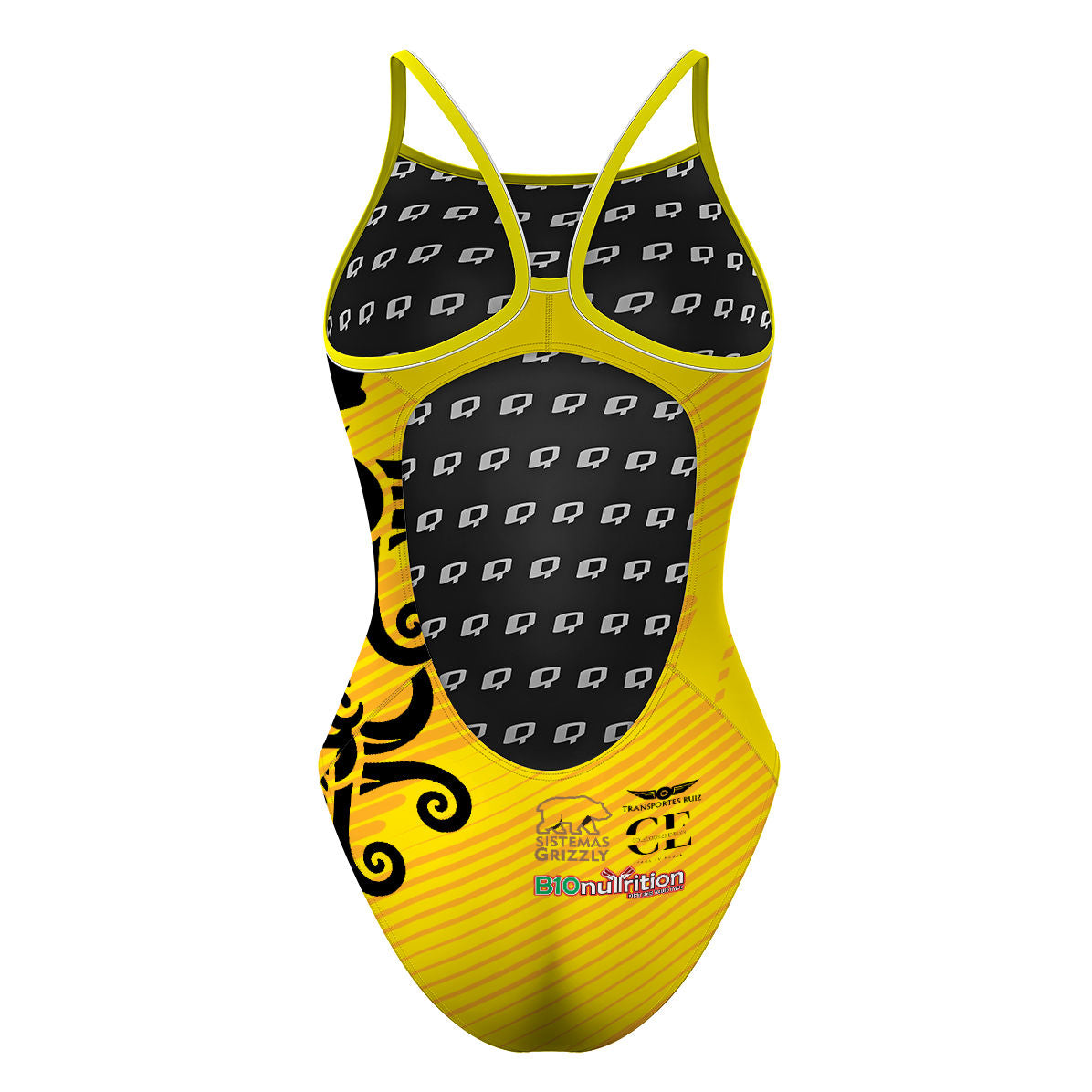 Krakens - Yellow - Skinny Strap Swimsuit