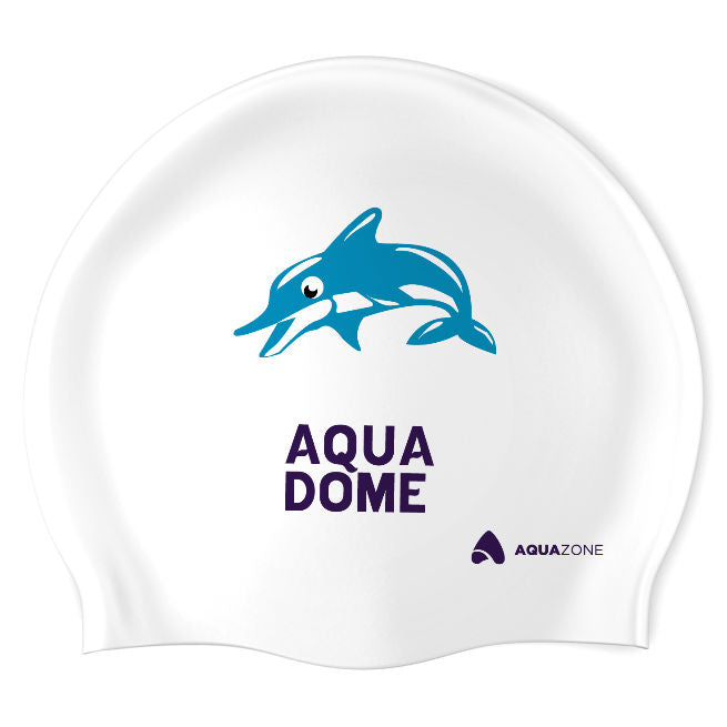 Delfin - Aqua Dome (WHT/03) - Wrinkle-Free Silicone Swimming Cap