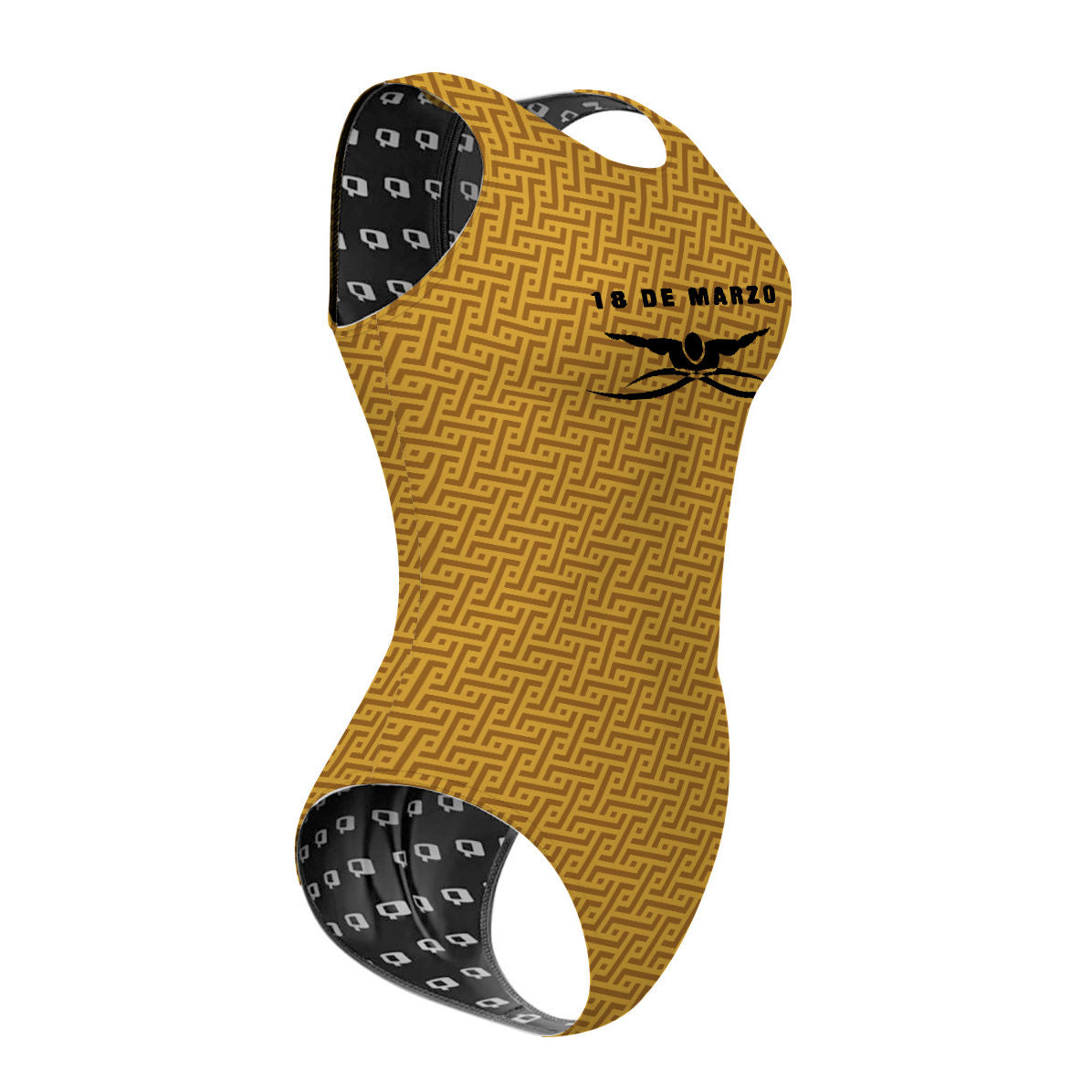 18 de Marzo - Dorado - Women's Waterpolo Swimsuit Classic Cut