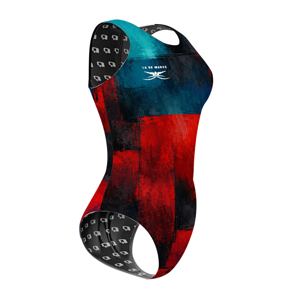 18 de Marzo V26 - Oscuro - Women's Waterpolo Swimsuit Classic Cut