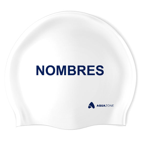 AQUASPORT (WHT-02) - Gorra Redonda de Silicón para Natación
