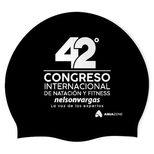 42 Congreso ANV (BLK/01) - Gorra Redonda de Silicón para Natación