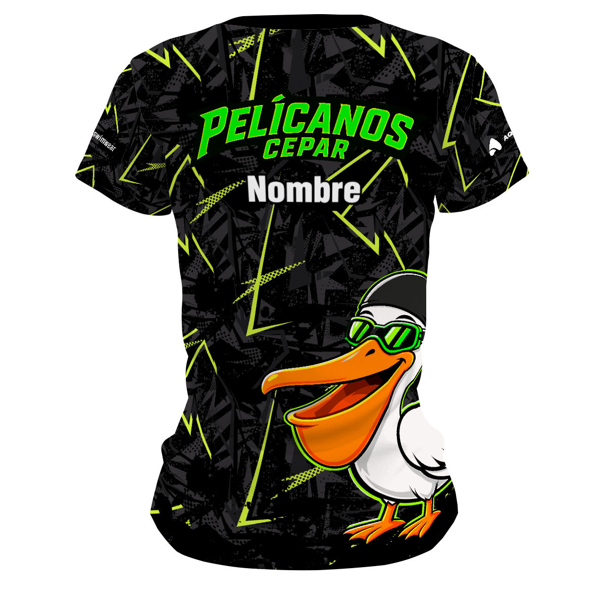 Acuatica Pelicanos - Performance Shirt de Manga Corta para Mujer