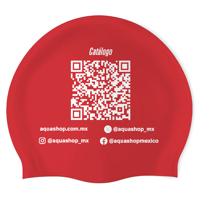 Gorra Promocional Expo Club (RED/02) - Gorra Redonda de Silicón para Natación