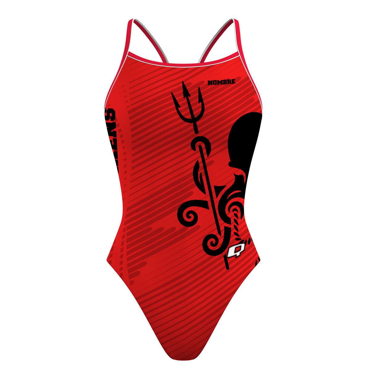 Krakens - Red - Skinny Strap Swimsuit