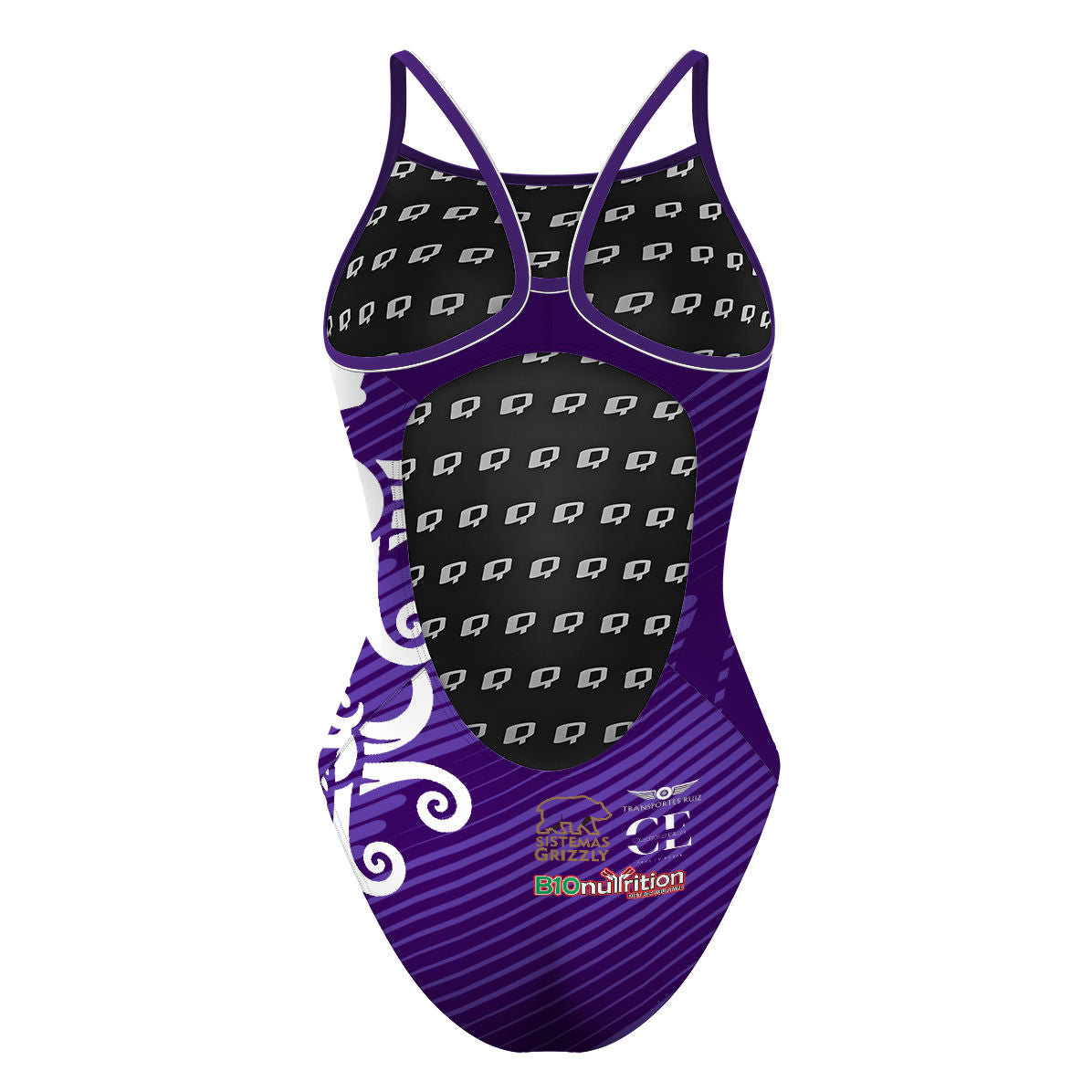 Krakens - Purple - Skinny Strap Swimsuit