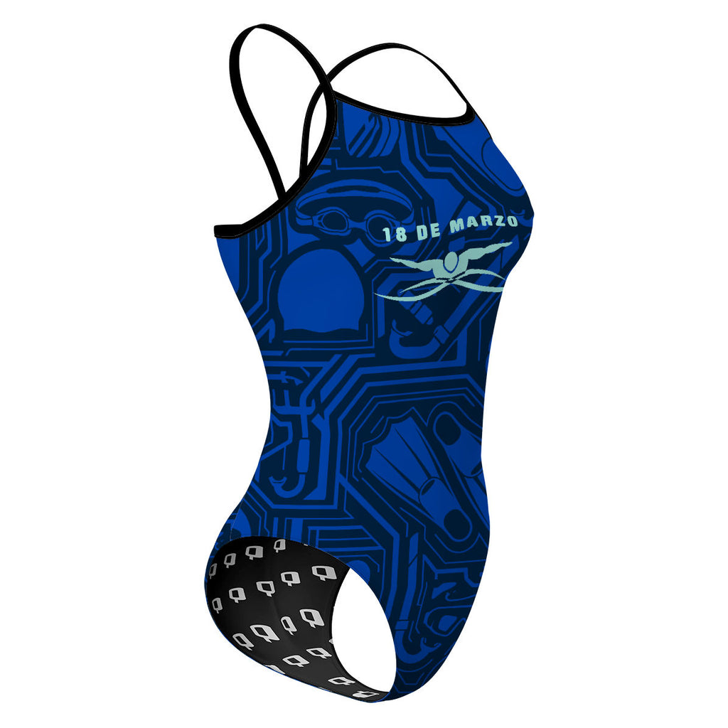 18 de Marzo - Azul - Sunback Tank Swimsuit