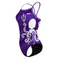 Krakens - Purple - Skinny Strap Swimsuit